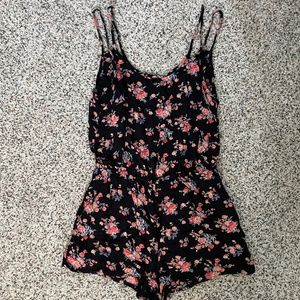 Flower romper with cute thin straps